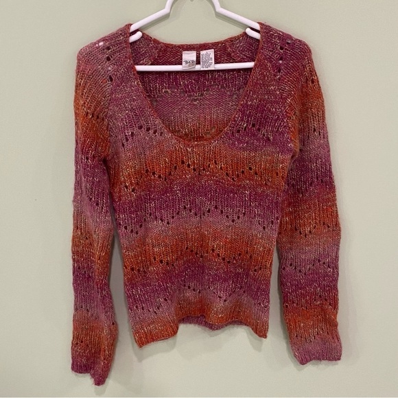 BKE Women’s Scoop Neck Long Sleeve Alpaca Blend Sweater Sz L - Picture 3 of 5